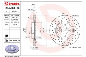 Brembo Δισκόπλακα - 09.A761.1X