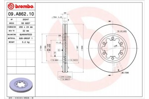 Brembo Δισκόπλακα - 09.A862.10