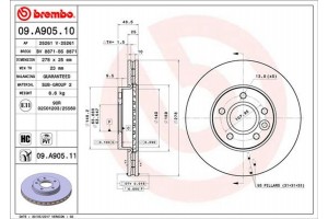Brembo Δισκόπλακα - 09.A905.10