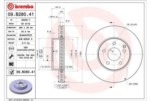 Brembo Δισκόπλακα - 09.B280.41
