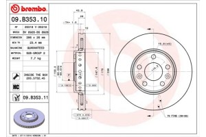 Brembo Δισκόπλακα - 09.B353.10