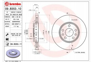 Brembo Δισκόπλακα - 09.B353.10