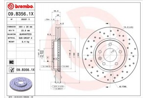 Brembo Δισκόπλακα - 09.B356.1X