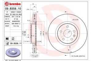 Brembo Δισκόπλακα - 09.B358.11