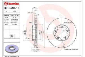 Brembo Δισκόπλακα - 09.B410.10