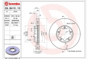 Brembo Δισκόπλακα - 09.B410.10