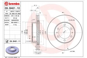 Brembo Δισκόπλακα - 09.B461.11