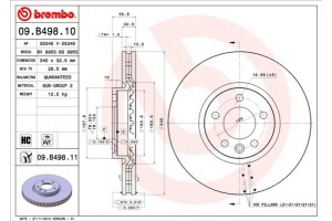 Brembo Δισκόπλακα - 09.B498.11