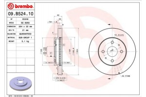 Brembo Δισκόπλακα - 09.B524.10