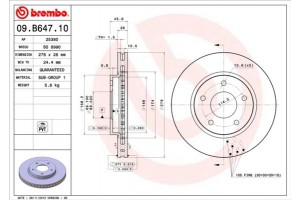 Brembo Δισκόπλακα - 09.B647.10