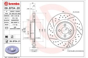 Brembo Δισκόπλακα - 09.B754.21