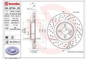 Brembo Δισκόπλακα - 09.B754.21