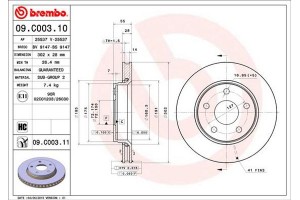 Brembo Δισκόπλακα - 09.C003.11