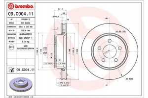 Brembo Δισκόπλακα - 09.C004.11