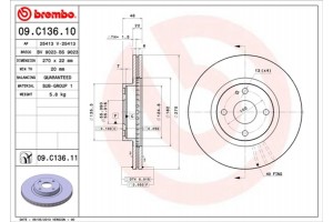 Brembo Δισκόπλακα - 09.C136.11