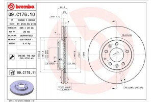 Brembo Δισκόπλακα - 09.C176.11