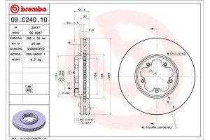 Brembo Δισκόπλακα - 09.C240.10