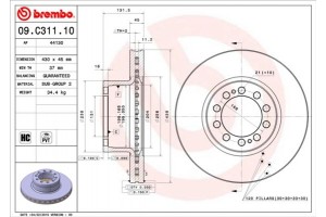 Brembo Δισκόπλακα - 09.C311.10