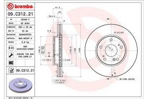 Brembo Δισκόπλακα - 09.C312.21
