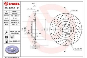 Brembo Δισκόπλακα - 09.C338.11