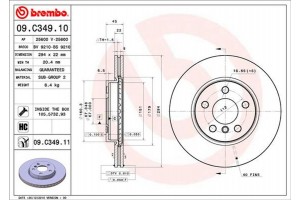 Brembo Δισκόπλακα - 09.C349.11