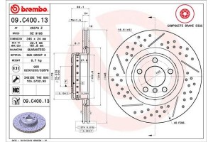 Brembo Δισκόπλακα - 09.C400.13