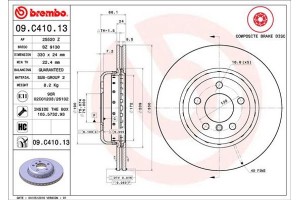 Brembo Δισκόπλακα - 09.C410.13