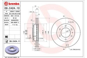 Brembo Δισκόπλακα - 09.C424.11