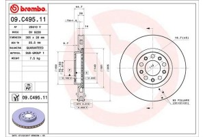 Brembo Δισκόπλακα - 09.C495.11