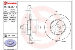 Brembo Δισκόπλακα - 09.C648.11