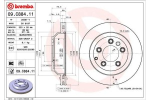 Brembo Δισκόπλακα - 09.C884.11