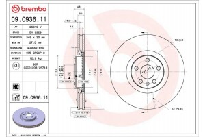 Brembo Δισκόπλακα - 09.C936.11