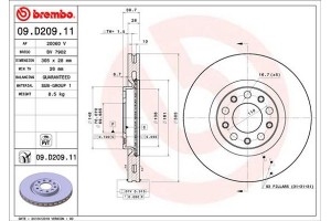 Brembo Δισκόπλακα - 09.D209.11
