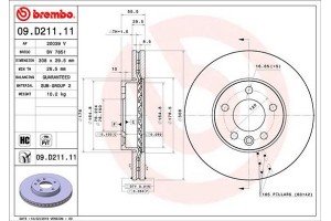 Brembo Δισκόπλακα - 09.D211.11