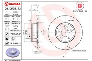 Brembo Δισκόπλακα - 09.D525.13
