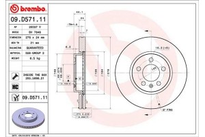 Brembo Δισκόπλακα - 09.D571.11