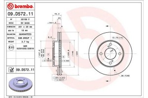 Brembo Δισκόπλακα - 09.D572.11