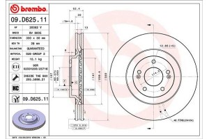 Brembo Δισκόπλακα - 09.D625.11