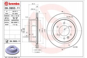 Brembo Δισκόπλακα - 09.D853.11