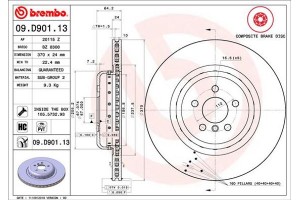 Brembo Δισκόπλακα - 09.D901.13