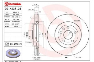 Brembo Δισκόπλακα - 09.N236.21