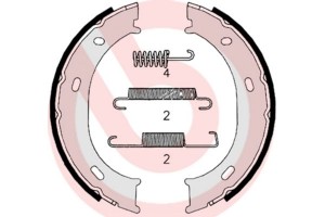 Brembo Σετ Σιαγόνων φρένων, Χειρόφρενο - S 50 510
