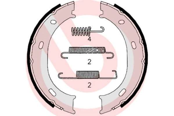 Brembo Σετ Σιαγόνων φρένων, Χειρόφρενο - S 50 510