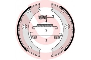 Brembo Σετ Σιαγόνων φρένων, Χειρόφρενο - S 50 512