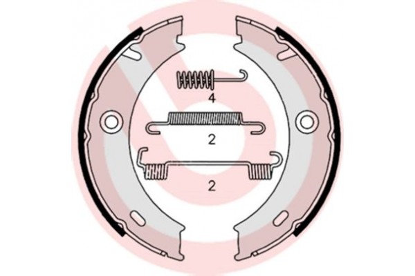 Brembo Σετ Σιαγόνων φρένων, Χειρόφρενο - S 50 512