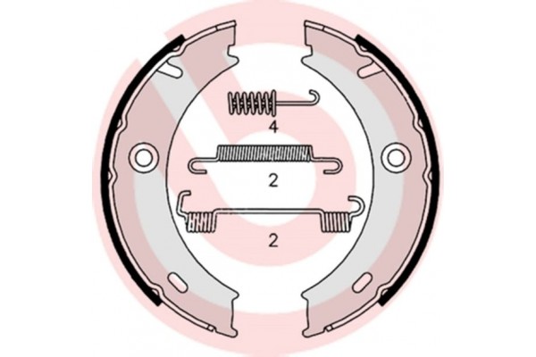 Brembo Σετ Σιαγόνων φρένων, Χειρόφρενο - S 50 512