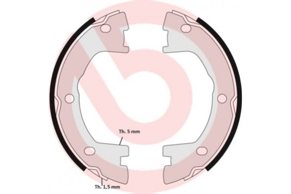 Brembo Σετ Σιαγόνων φρένων, Χειρόφρενο - S A6 506