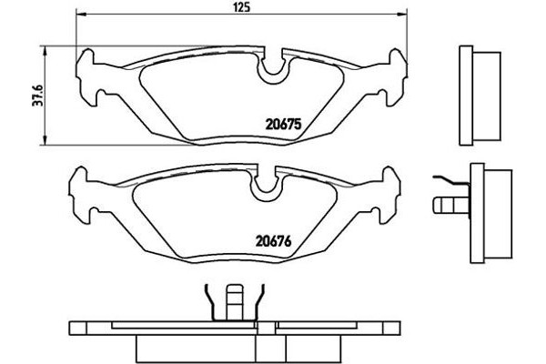 Brembo Σετ τακάκια, Δισκόφρενα - P 06 009