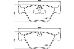 Brembo Σετ τακάκια, Δισκόφρενα - P 06 022