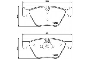 Brembo Σετ τακάκια, Δισκόφρενα - P 06 036